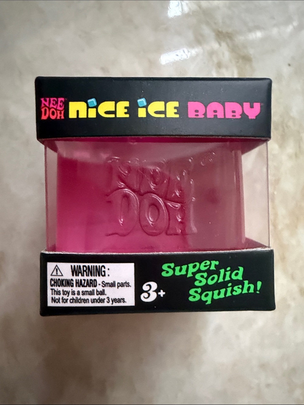 Nee Doh Nice Ice Baby Super Solid Squish - Pink